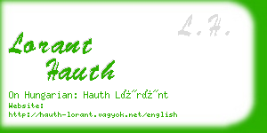 lorant hauth business card